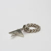 Dangling star chain silver ring by yuki mitsuyasu