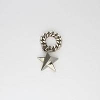 Dangling star chain silver ring by yuki mitsuyasu