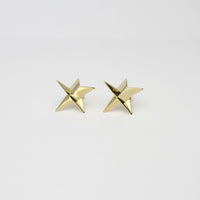 Earrings - Star stud earrings in 18ct gold-plated silver by Yuki Mitsuyasu