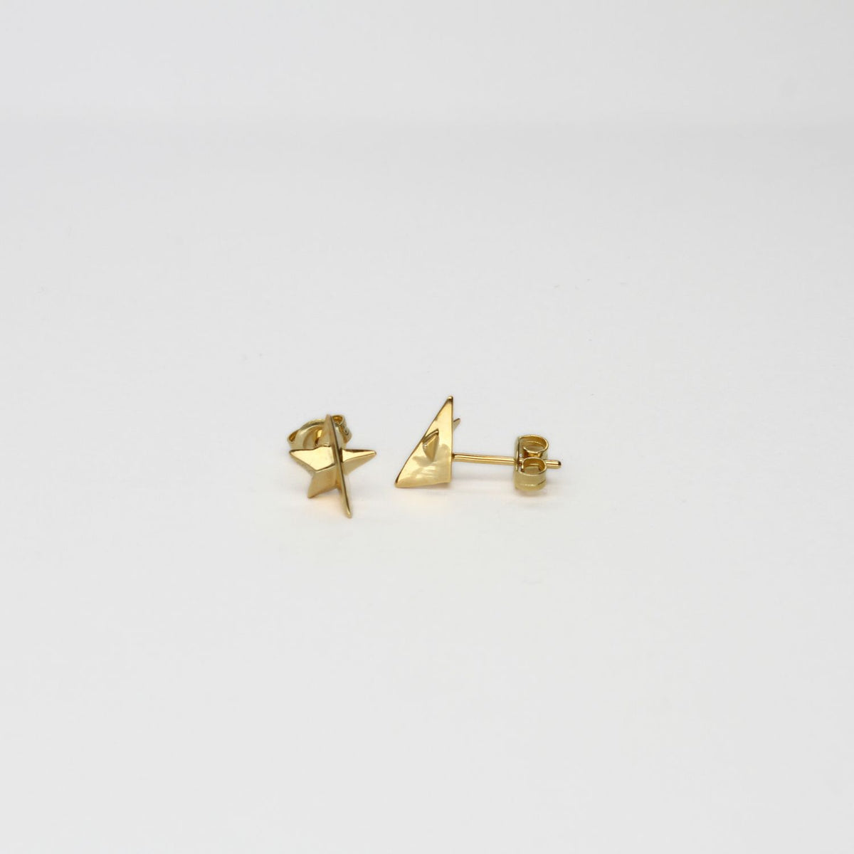 Mini star gold plated studs by Yuki Mitsuyasu