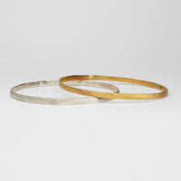 Textured bangle silver 24kt gold plated by Bea Jareno
