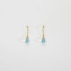 Blue topaz silver 22ct gold plated hook earrings by Charlotte Reid