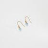Blue topaz silver 22ct gold plated hook earrings by Charlotte Reid