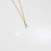 Blue topaz silver 22ct gold plated necklace by Charlotte Reid