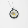 Necklace - small beading on cotton with couched cord, beads & seeding by Beatrice Mayfield
