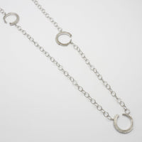 3 Full Brushstrokes sterling silver necklace, 32 inch length, layered look