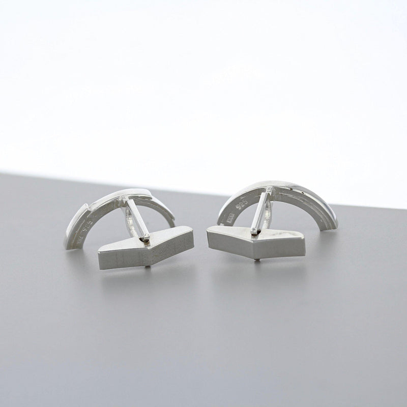 Brushstroke: Silver Cufflinks - Mari Thomas Jewellery