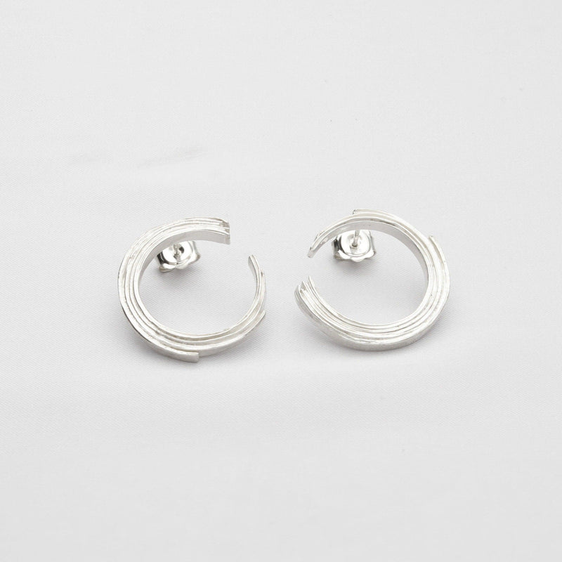 Brushstroke: Silver Earrings - Mari Thomas Jewellery