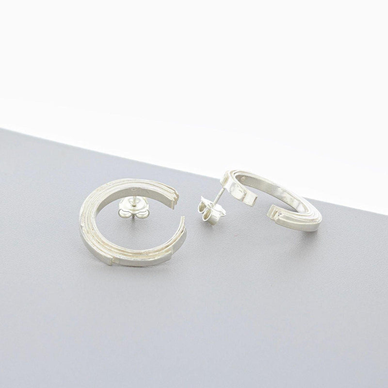 Brushstroke: Silver Earrings - Mari Thomas Jewellery