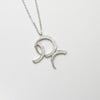 Brushstroke Collection: Large Silver Pendant