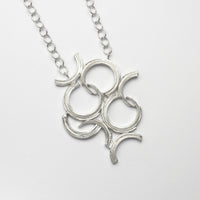 Brushstroke Collection: Silver Statement Pendant