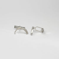 Brushstroke: Silver Cufflinks