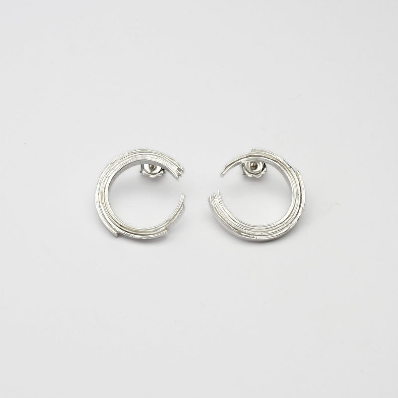 Brushstroke: Silver Earrings