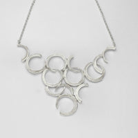 Brushstroke: Silver Statement necklace
