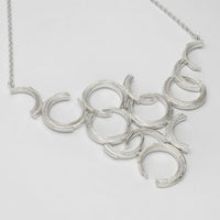 Brushstroke: Silver Statement necklace