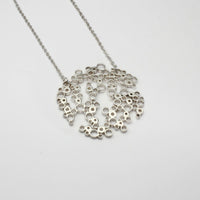 Bubbles large pendant, sterling silver — clustered circles inspired by rising champagne bubbles — Mwclis Arian