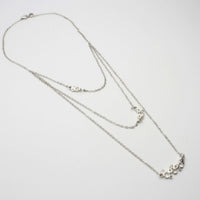 Bubbles layered necklace, sterling silver — clustered circles inspired by rising champagne bubbles — Mwclis Arian