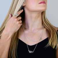 Bubbles layered necklace, celebration-inspired double-chain design — Mwclis Arian