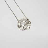 Bubbles medium pendant, sterling silver — clustered circles inspired by rising champagne bubbles — Mwclis Arian