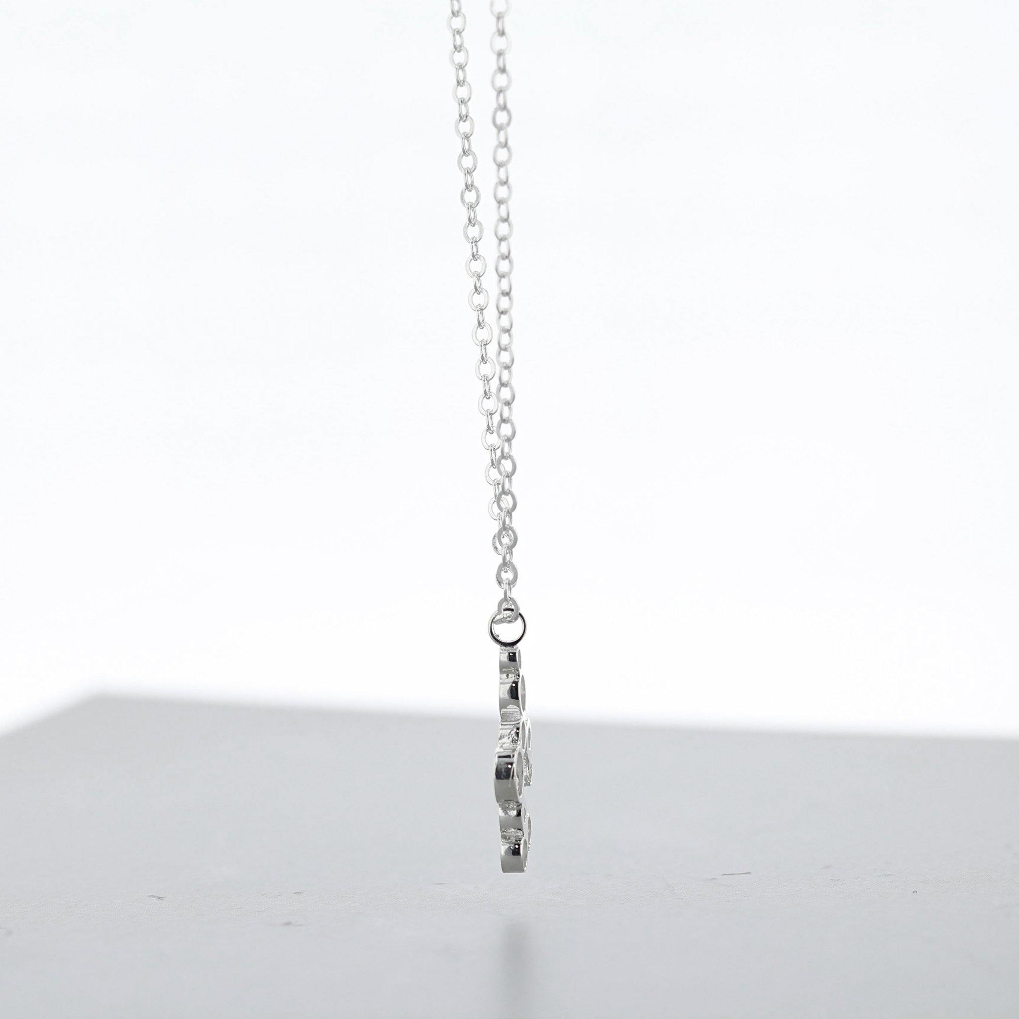 Bubbles sterling silver pendant, close-up detail