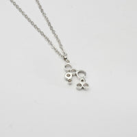 Bubbles pendant, sterling silver — clustered circles inspired by rising champagne bubbles, front view — Mwclis Arian