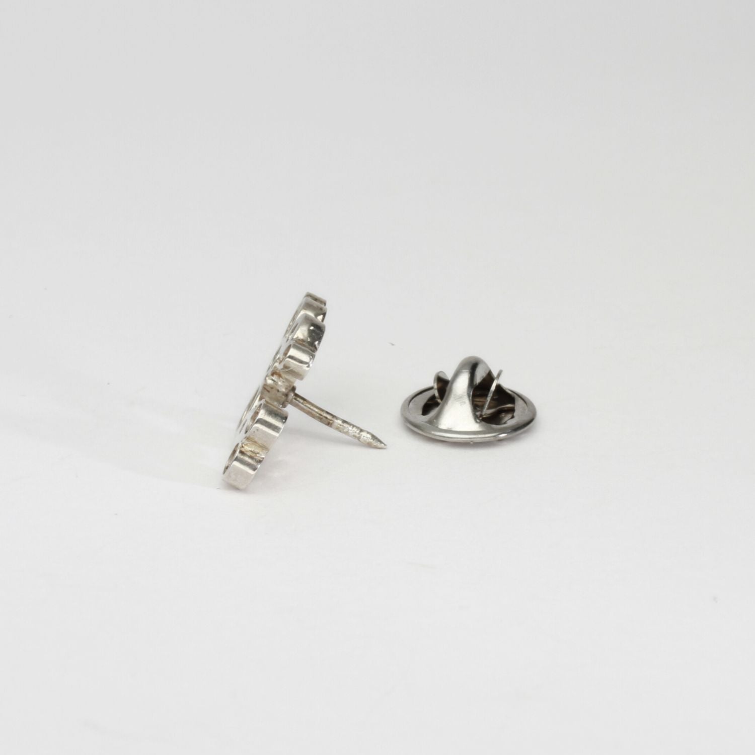 Bubbles sterling silver pin brooch, side view
