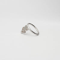 Bubbles small ring, sterling silver — clustered circles inspired by rising champagne bubbles — Modrwy Arian