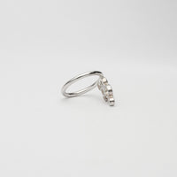 Bubbles small ring, side profile, celebration-themed — Modrwy Arian