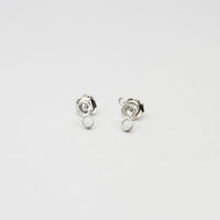 Bubbles small stud, sterling silver — tiny clustered circles inspired by champagne bubbles — Clustdlysau Arian