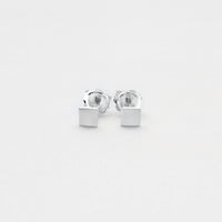 Carthenni earrings, sterling silver — the traditional Welsh blanket weave in miniature — Clustdlysau Arian