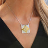 Carthenni Embossed: Knot Garden Design- Large Silver and Gold Pendant