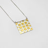 carthenni large silver and gold plated pendant - welsh blankets Mari Thomas