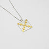 carthenni silver and gold plated medium pendant - welsh blankets Mari Thomas