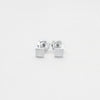 Carthenni / Woven pattern: Small Silver Square Earrings