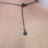Carved: Black Silver Arc necklace - Mari Thomas Jewellery