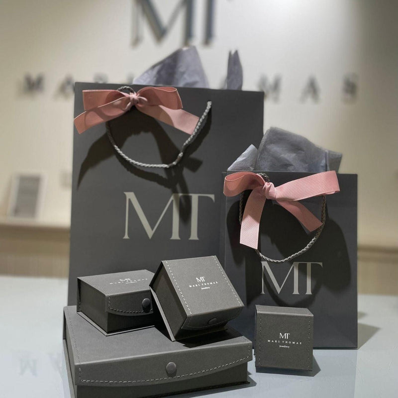 Gift wrap and packaging for Mari Thomas Jewelry creating contemporary Welsh gold jewellery designed and made in Wales and inspired by the Welsh landscape.