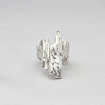 Carved: Long Silver Ring - Mari Thomas Jewellery