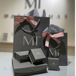 Carved: Square lapel pin - Black silver - Mari Thomas Jewellery