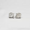 Carved: Square Silver Earrings - Mari Thomas Jewellery