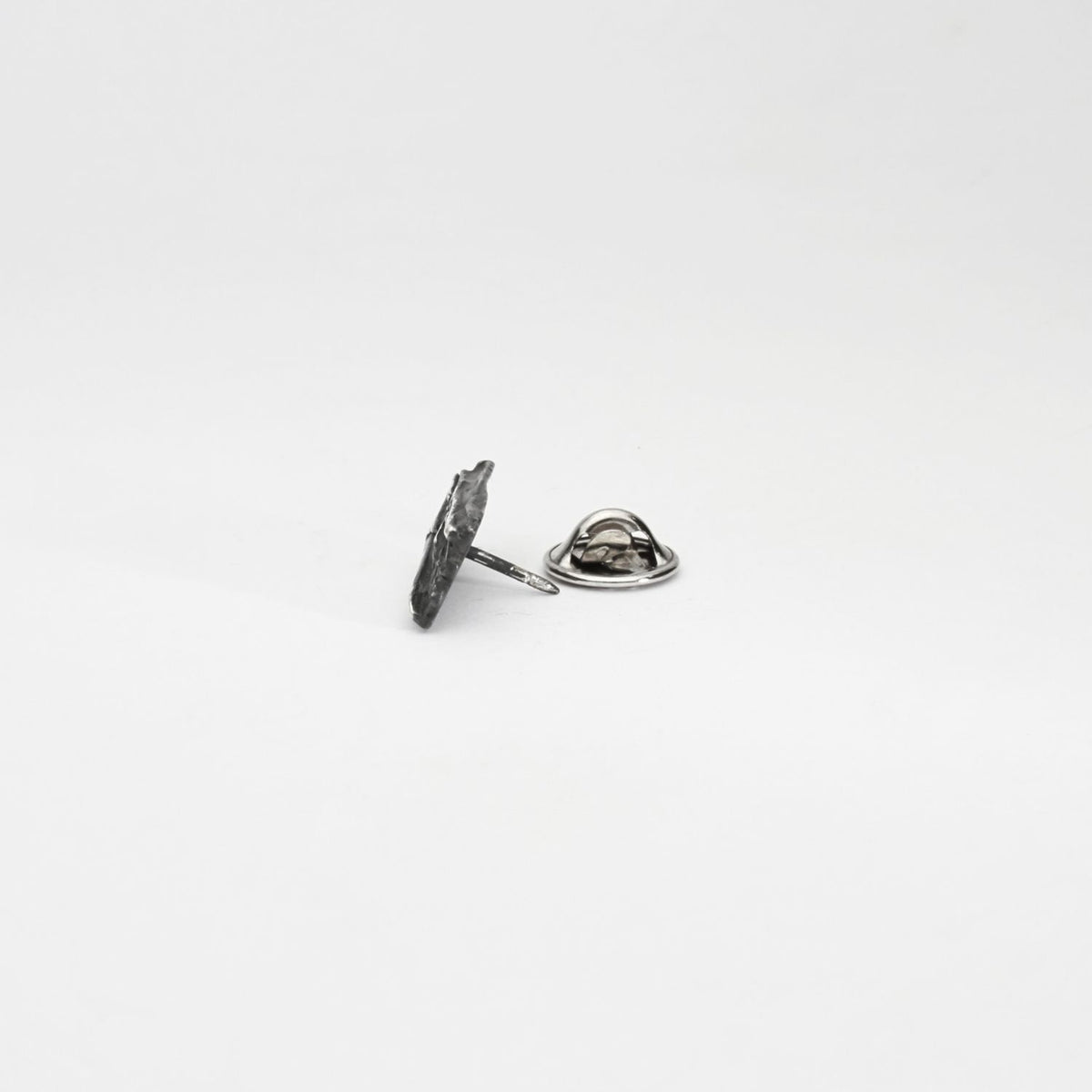 Carved: Rectangular Black Silver Lapel / Tie pin