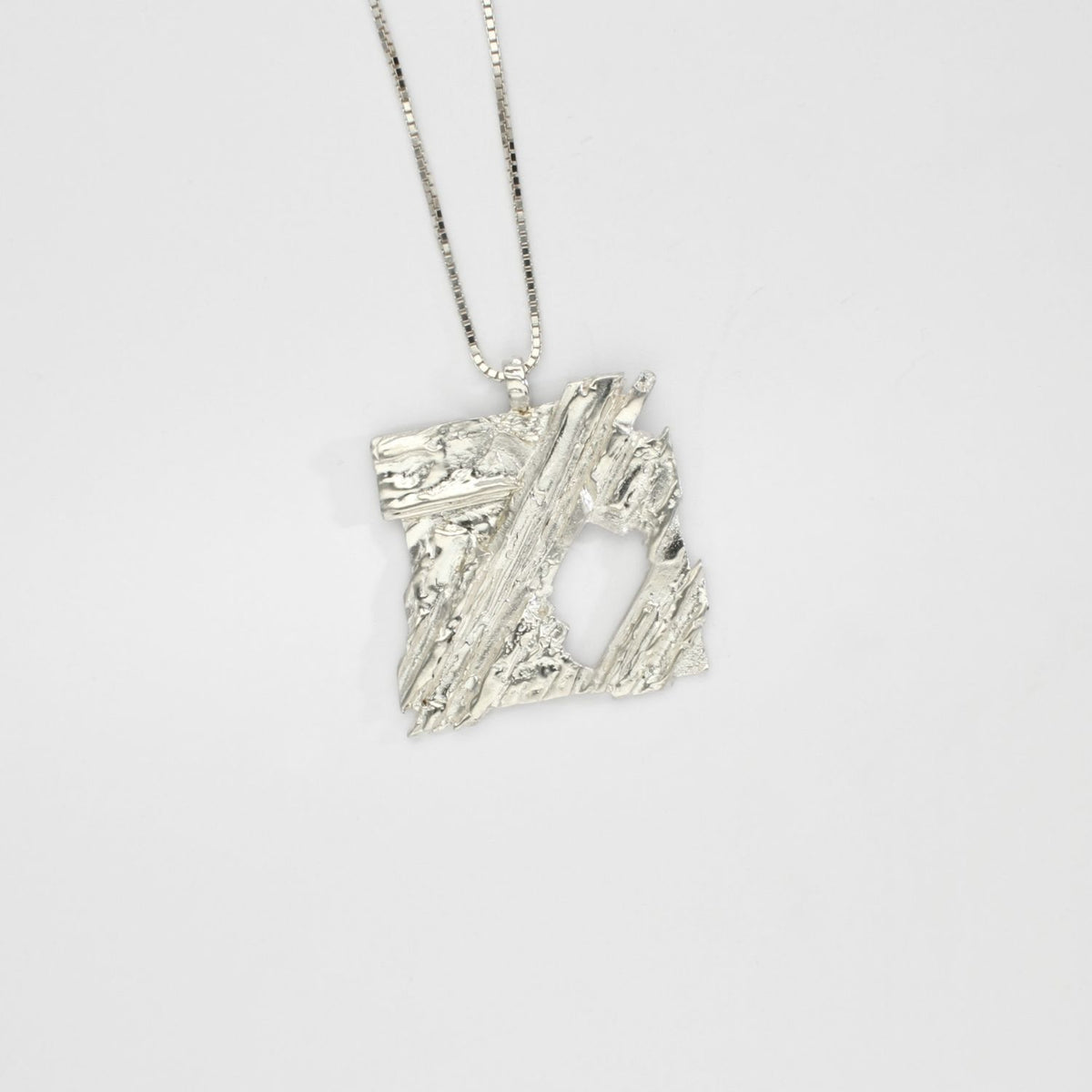 Carved: Devils Bridge silver Pendant