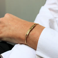 Carved Fine 18ct Gold Bracelet - Mari Thomas Jewellery