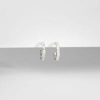 *NEW*  Carved silver hoops