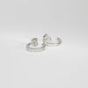 *NEW*  Carved silver hoops
