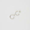 *NEW*  Carved silver hoops