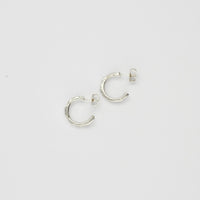 *NEW*  Carved silver hoops