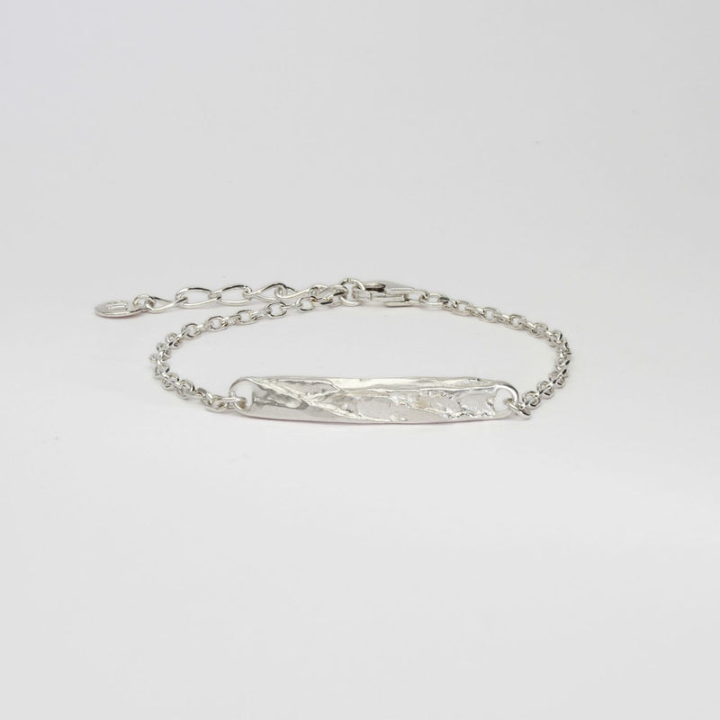 *NEW*  Carved: Narrow Silver Bracelet