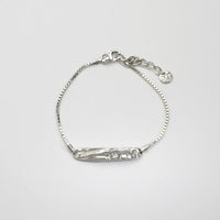 *NEW*  Carved: Narrow Silver Bracelet