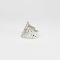 Carved: Sculptured Silver Ring