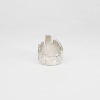 Carved: Sculptured Silver Ring